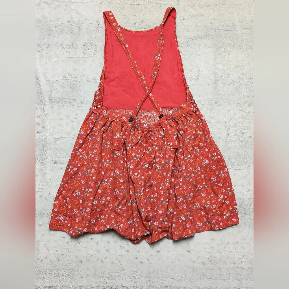 Free People Petunia Mini Dress Women's Medium Poppy Combo Bohemian Beach Coastal - Picture 12 of 12